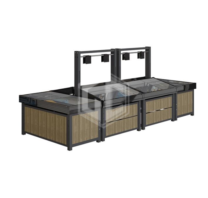 Guichang Fresh Supermarket Fruit and Vegetable Shelf Commercial Double Shelf Promotion Display Shelf