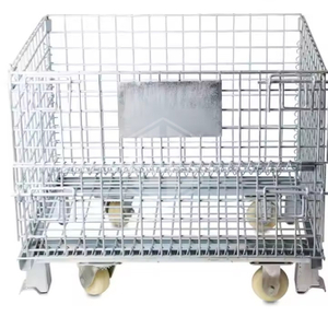 Guichang warehouse cage folding iron frame express sorting butterfly cage truck logistics turnover box with wheels warehouse sto