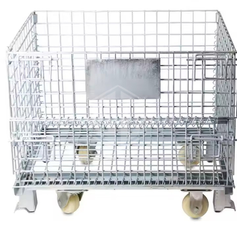 Guichang warehouse cage folding iron frame express sorting butterfly cage truck logistics turnover box with wheels warehouse sto