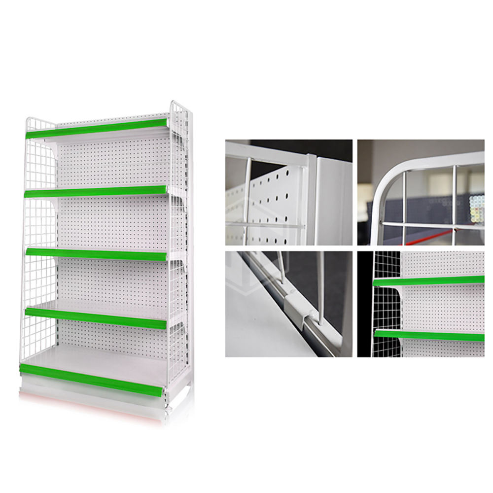 Factory Direct Sales Customizable Adjustable Supermarket Shelves Grocery Items Shelves of Retail Store Supermarket Rack Metallic