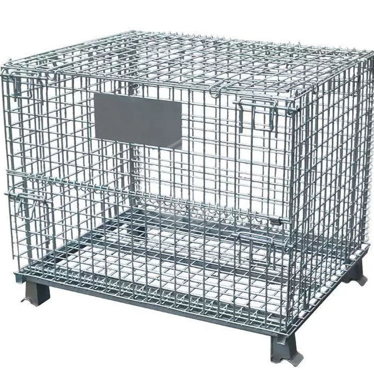 GCJS Iron Frame butterfly Cage Logistics Trolley Iron Turnover Box Express Basket Warehouse Storage Cage Metal n