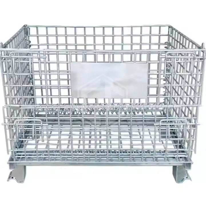 Guichang Storage Cage Folding Iron Basket Warehouse Cage Express Cage Cart Turnover Box
