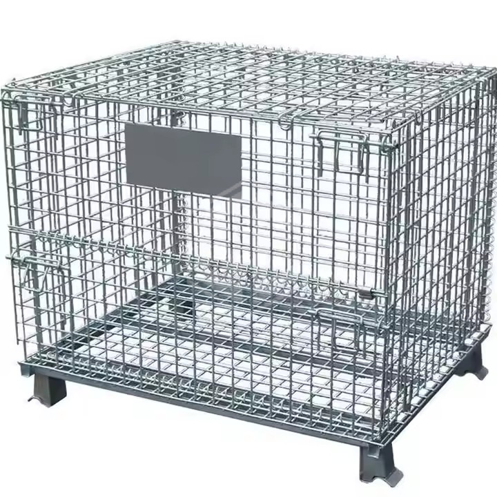 Guichang folding iron frame express sorting cart iron cage warehouse cage logistics table trolleymetal turnover bask