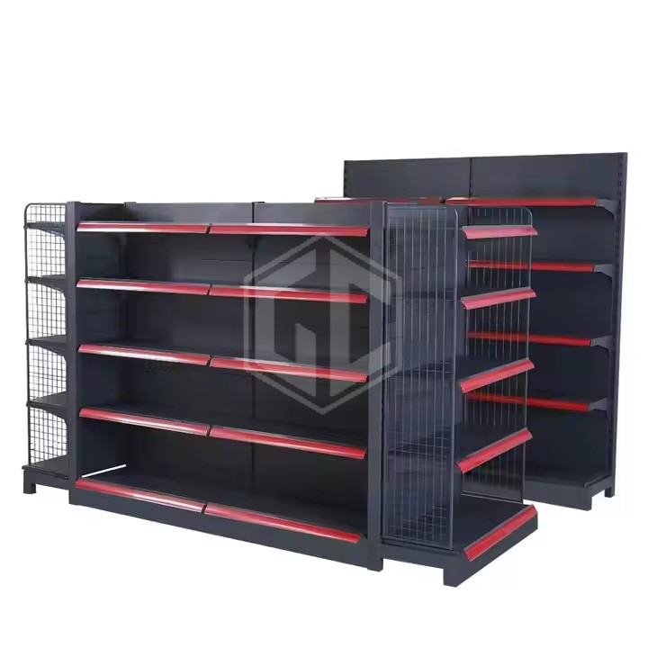 Guichang Customized Double-sided Supermarket Shelf Ferreteria Supermarket Shopping Display Shelf Gondola Rack