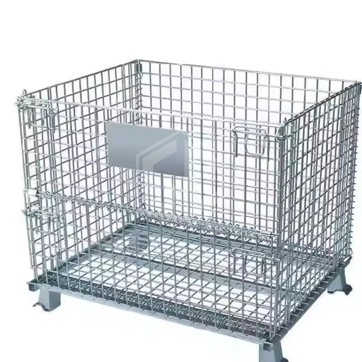Guichang Storage Cage Folding Iron Basket Warehouse Cage Express Cage Cart Turnover Box