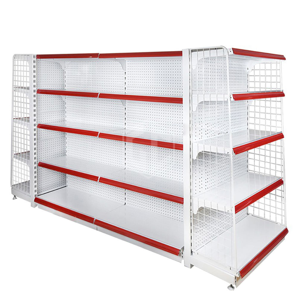 Factory Direct Sales Customizable Adjustable Supermarket Shelves Grocery Items Shelves of Retail Store Supermarket Rack Metallic