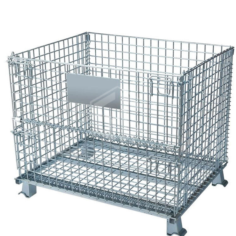 GCJS Iron Frame butterfly Cage Logistics Trolley Iron Turnover Box Express Basket Warehouse Storage Cage Metal n
