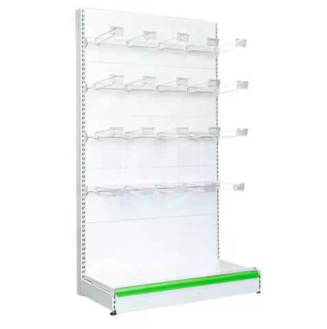 Good Quality Store Stands Rack Market Hanging Shelf Wall Shelf with Hooks Supermarket Display Shelves Cold Rolled Steel 50 Sets