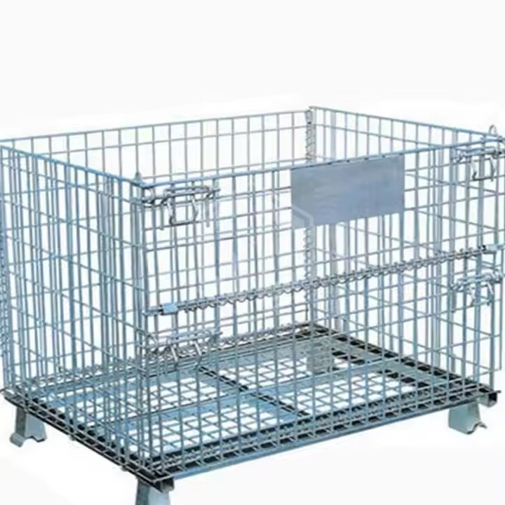 Guichang Storage Cage with Wheels to Enlarge Folding Iron Frame Transfer Frame Warehouse Mobile Basket Metal Mesh Steel Folding