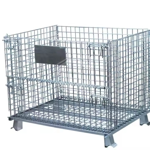 Guichang folding iron frame express sorting cart iron cage warehouse cage logistics table trolleymetal turnover bask
