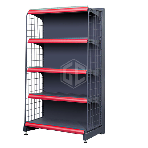 Factory Direct Sales Customizable Adjustable Supermarket Shelves Grocery Items Shelves of Retail Store Supermarket Rack Metallic