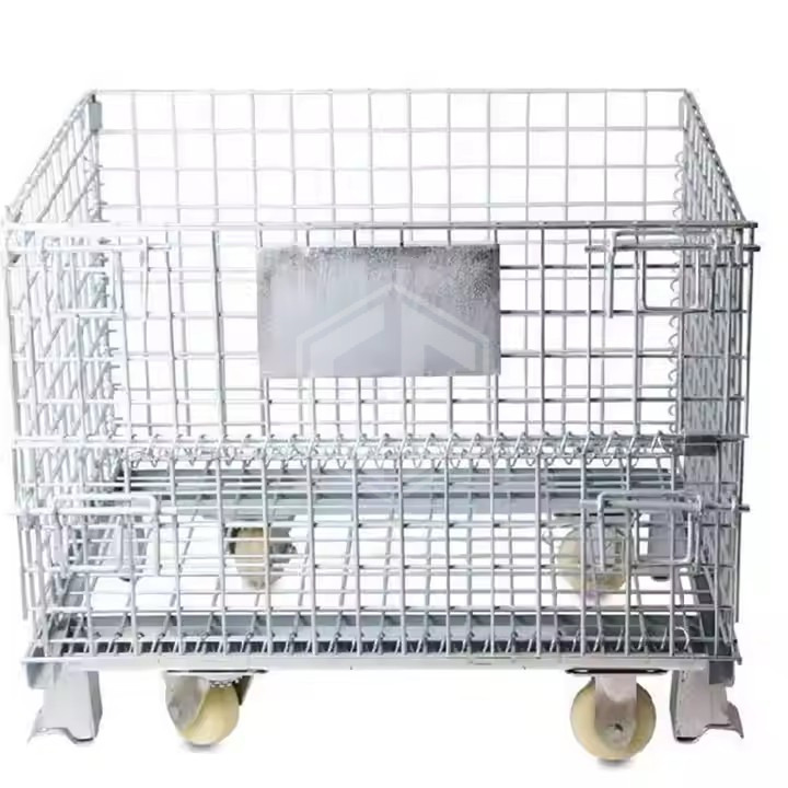 Guichang warehouse cage folding iron frame express sorting butterfly cage truck logistics turnover box with wheels warehouse sto