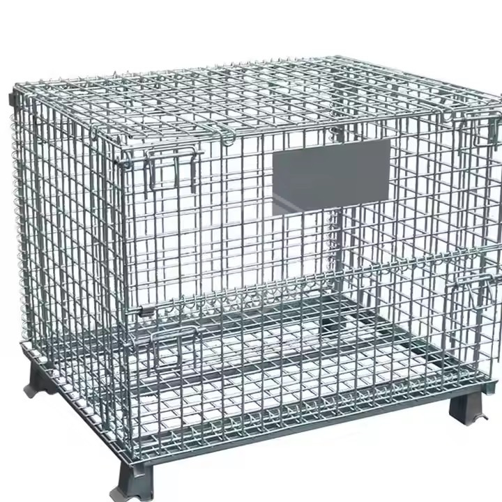 Guichang Storage Cage Folding Iron Basket Warehouse Cage Express Cage Cart Turnover Box