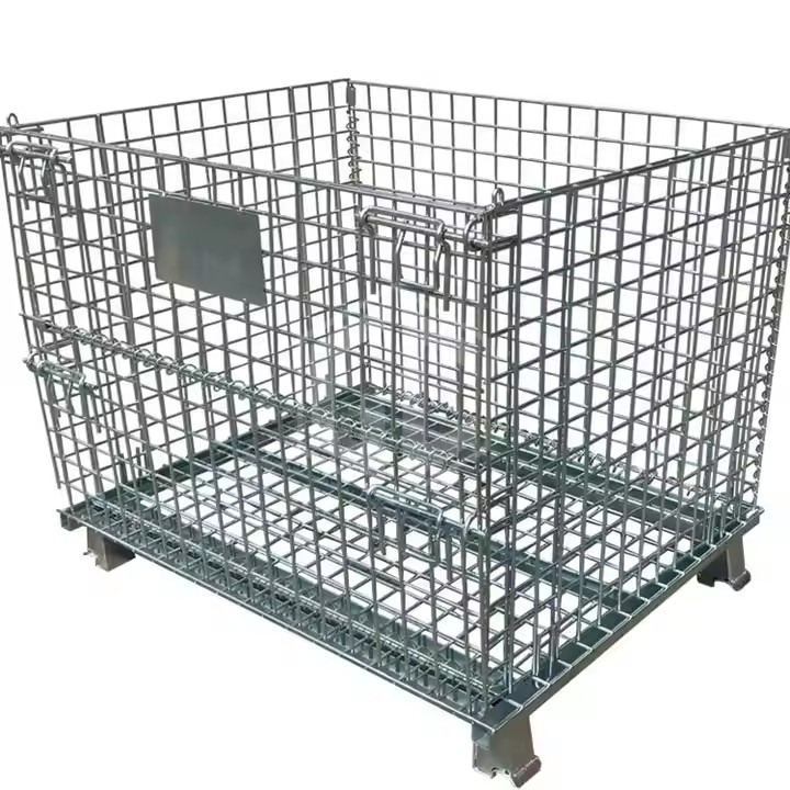 Guichang warehouse cage folding iron frame express sorting butterfly cage truck logistics turnover box with wheels warehouse sto