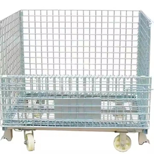 Guichang folding iron frame express sorting cart iron cage warehouse cage logistics table trolleymetal turnover bask