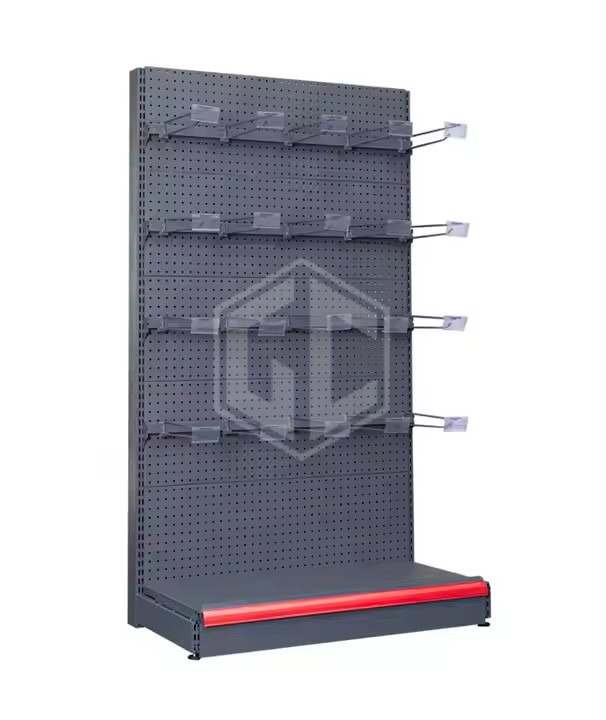 Guichang Supermarket Shelf Display Rack Double-Sided Metal Rack for Zero Food Stationery Light Duty HSN-1.6P for Shopping Malls Estantes