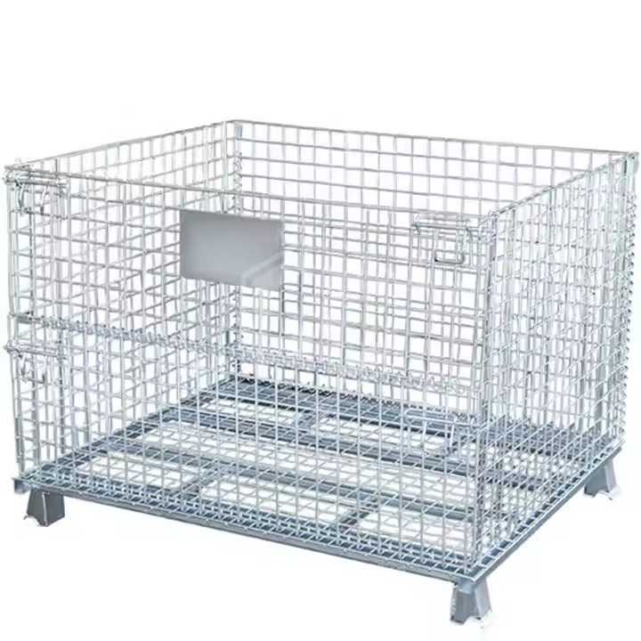 Guichang warehouse cage folding iron frame express sorting butterfly cage truck logistics turnover box with wheels warehouse sto