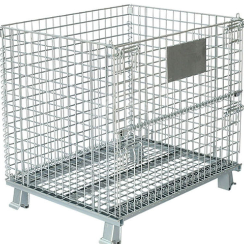 GCJS Iron Frame butterfly Cage Logistics Trolley Iron Turnover Box Express Basket Warehouse Storage Cage Metal n