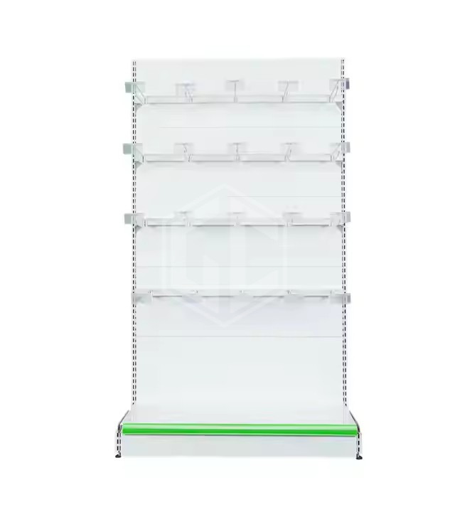 Good Quality Store Stands Rack Market Hanging Shelf Wall Shelf with Hooks Supermarket Display Shelves Cold Rolled Steel 50 Sets