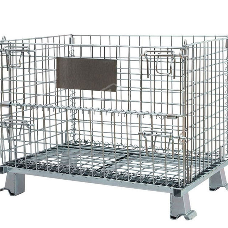 GCJS Iron Frame butterfly Cage Logistics Trolley Iron Turnover Box Express Basket Warehouse Storage Cage Metal n