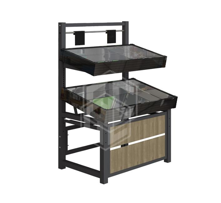 Guichang Fresh Supermarket Fruit and Vegetable Shelf Commercial Double Shelf Promotion Display Shelf